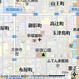 京都府京都市下京区中野之町168周辺の地図