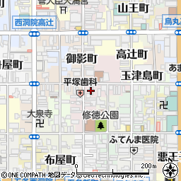 京都府京都市下京区中野之町周辺の地図