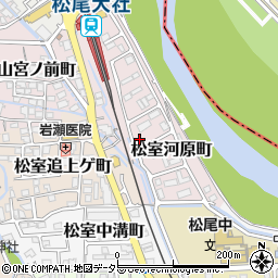 京都府京都市西京区松室河原町周辺の地図
