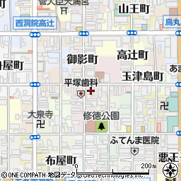 京都府京都市下京区中野之町周辺の地図