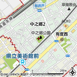 中之郷公園周辺の地図