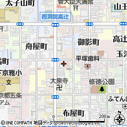 京都府京都市下京区藪下町周辺の地図