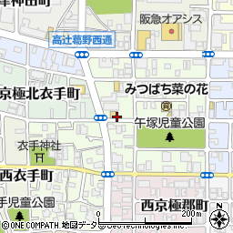 京都府京都市右京区西京極午塚町周辺の地図