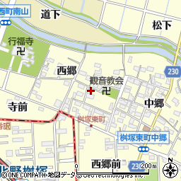 愛知県豊田市桝塚東町（西郷）周辺の地図