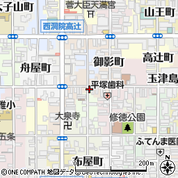 京都府京都市下京区藪下町21周辺の地図