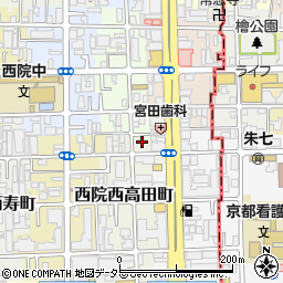京都府京都市右京区西院西平町20周辺の地図