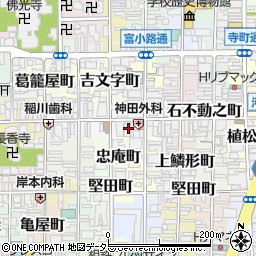 京都府京都市下京区松原中之町周辺の地図