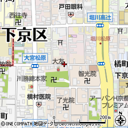 京都府京都市下京区来迎堂町周辺の地図