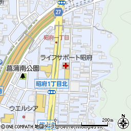 ライフサポート昭府周辺の地図