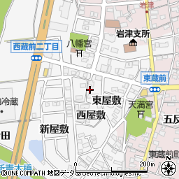 愛知県岡崎市西蔵前町東屋敷40周辺の地図