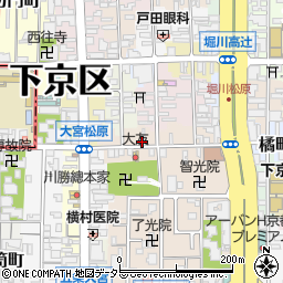 京都府京都市下京区来迎堂町708-2周辺の地図