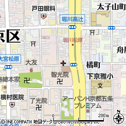 京都府京都市下京区来迎堂町723周辺の地図