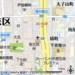 京都府京都市下京区来迎堂町725周辺の地図
