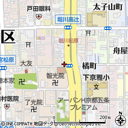 京都府京都市下京区来迎堂町727周辺の地図