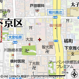 京都府京都市下京区来迎堂町715周辺の地図
