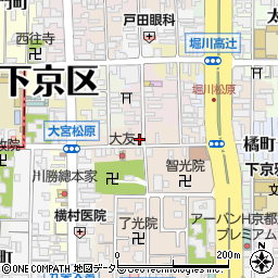 京都府京都市下京区来迎堂町712-2周辺の地図
