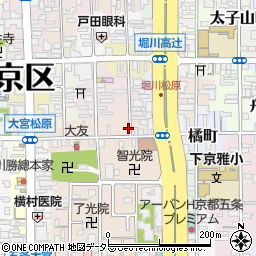 京都府京都市下京区来迎堂町720周辺の地図