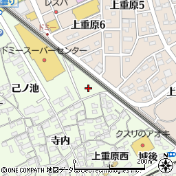 愛知県知立市上重原町周辺の地図