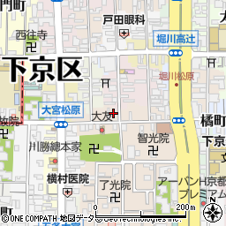 京都府京都市下京区来迎堂町712周辺の地図