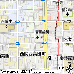 京都府京都市右京区西院西平町25-11周辺の地図