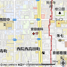 京都府京都市右京区西院西平町25-9周辺の地図