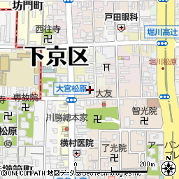 京都府京都市下京区来迎堂町700周辺の地図