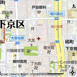 京都府京都市下京区来迎堂町713周辺の地図