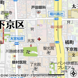 京都府京都市下京区来迎堂町714周辺の地図