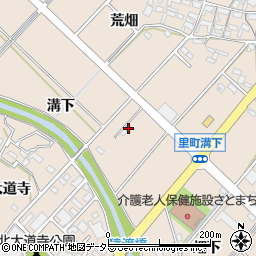 愛知県安城市里町（溝下）周辺の地図