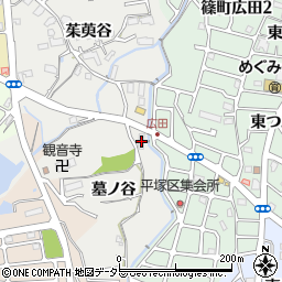 京都府亀岡市篠町浄法寺墓ノ谷27周辺の地図