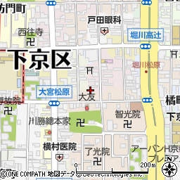 京都府京都市下京区来迎堂町708周辺の地図
