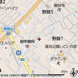 滋賀県草津市野路周辺の地図