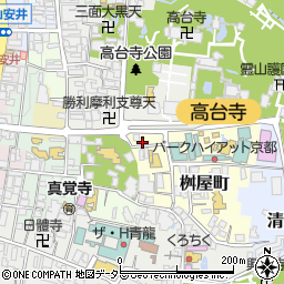 フレンチ串揚げ・炭焼きベニエ（ＢＥＩＧＮＥＴ）京都高台寺周辺の地図