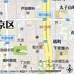 京都府京都市下京区来迎堂町721周辺の地図