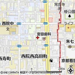 京都府京都市右京区西院西平町25-5周辺の地図