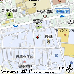 愛知県知立市長篠町周辺の地図