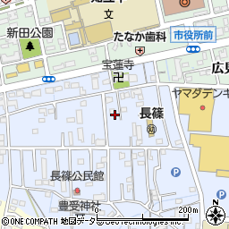愛知県知立市長篠町周辺の地図