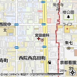 京都府京都市右京区西院西平町25-2周辺の地図