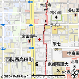 京都府京都市右京区西院平町37周辺の地図