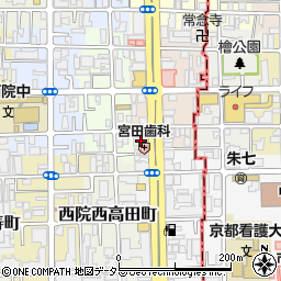 京都府京都市右京区西院平町1周辺の地図