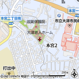 滋賀県大津市本宮周辺の地図