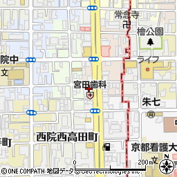 京都府京都市右京区西院平町2周辺の地図