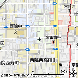京都府京都市右京区西院西平町2周辺の地図