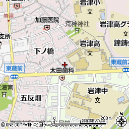 愛知県岡崎市東蔵前町（馬場）周辺の地図