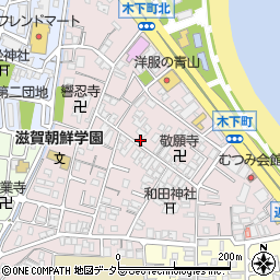 滋賀県大津市木下町12-22周辺の地図