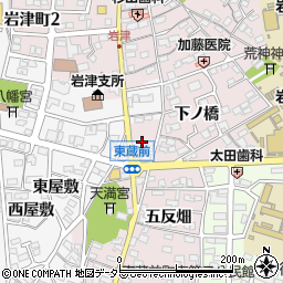 愛知県岡崎市東蔵前町火打山6周辺の地図
