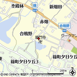 京都府亀岡市篠町篠合戦野周辺の地図