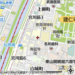 京都府京都市東山区下柳町周辺の地図