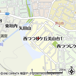 京都府亀岡市西つつじケ丘美山台1丁目周辺の地図