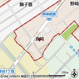 愛知県東海市養父町（真崎）周辺の地図